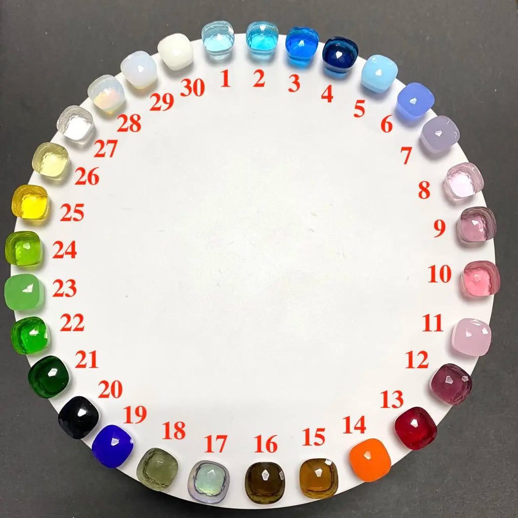 Anello quadrato di caramelle calde, anello di cristallo colorato per le donne gioielli di moda