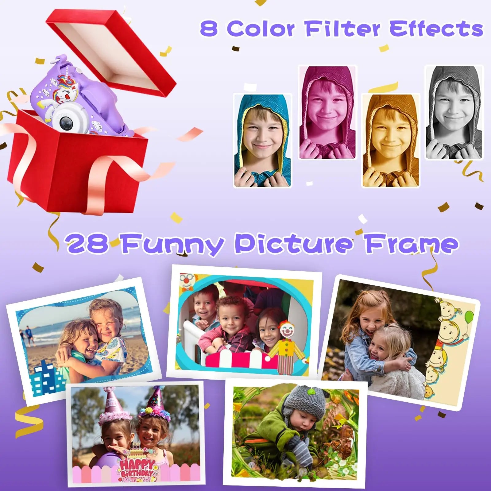 Fotocamera Digitale per Bambini – Giocattolo Educativo con Batteria Ricaricabile