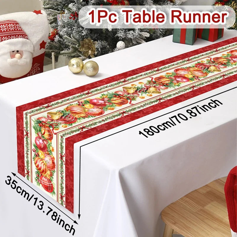 Tovaglia Runner Festiva “Merry Christmas” – Idea Decor per Natale