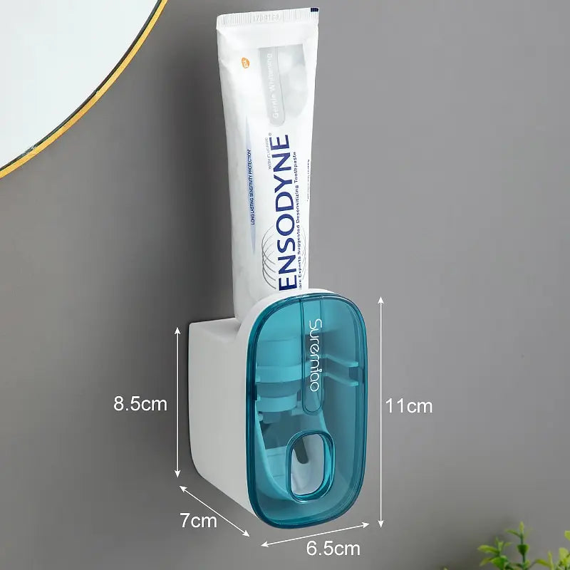 Dispenser di Dentifricio Automatico da Parete con Portaspazzolini