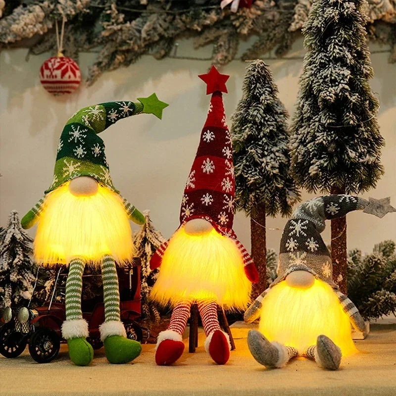 Gnomo Peluche con Luce – Decorazione Natalizia per Casa e Albero
