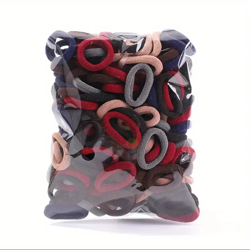 Set 100 Elastici Colorati in Nylon per Bambini – Lega Capelli Morbidi