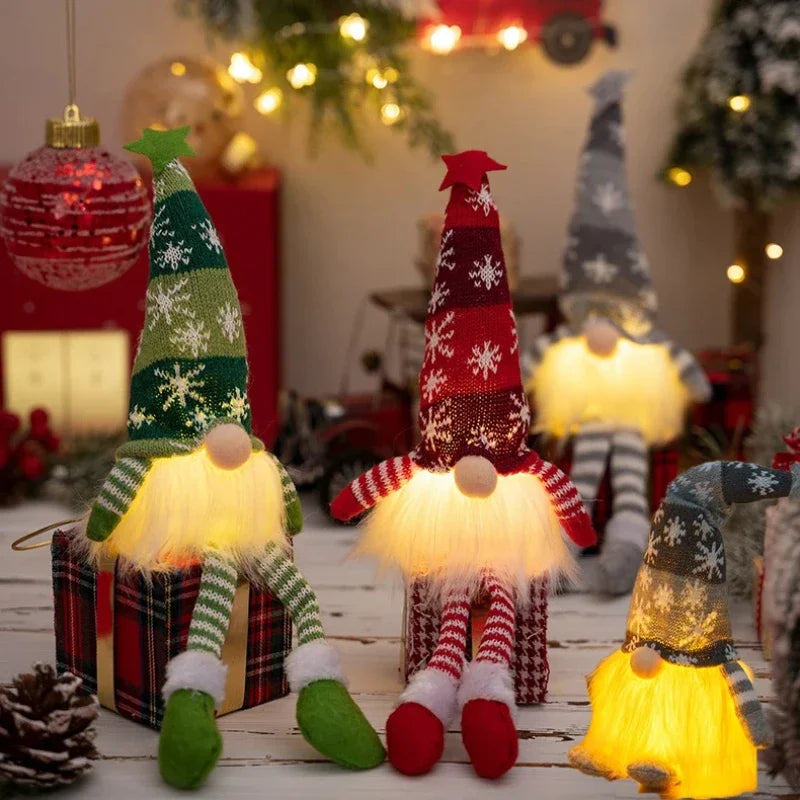 Gnomo Peluche con Luce – Decorazione Natalizia per Casa e Albero