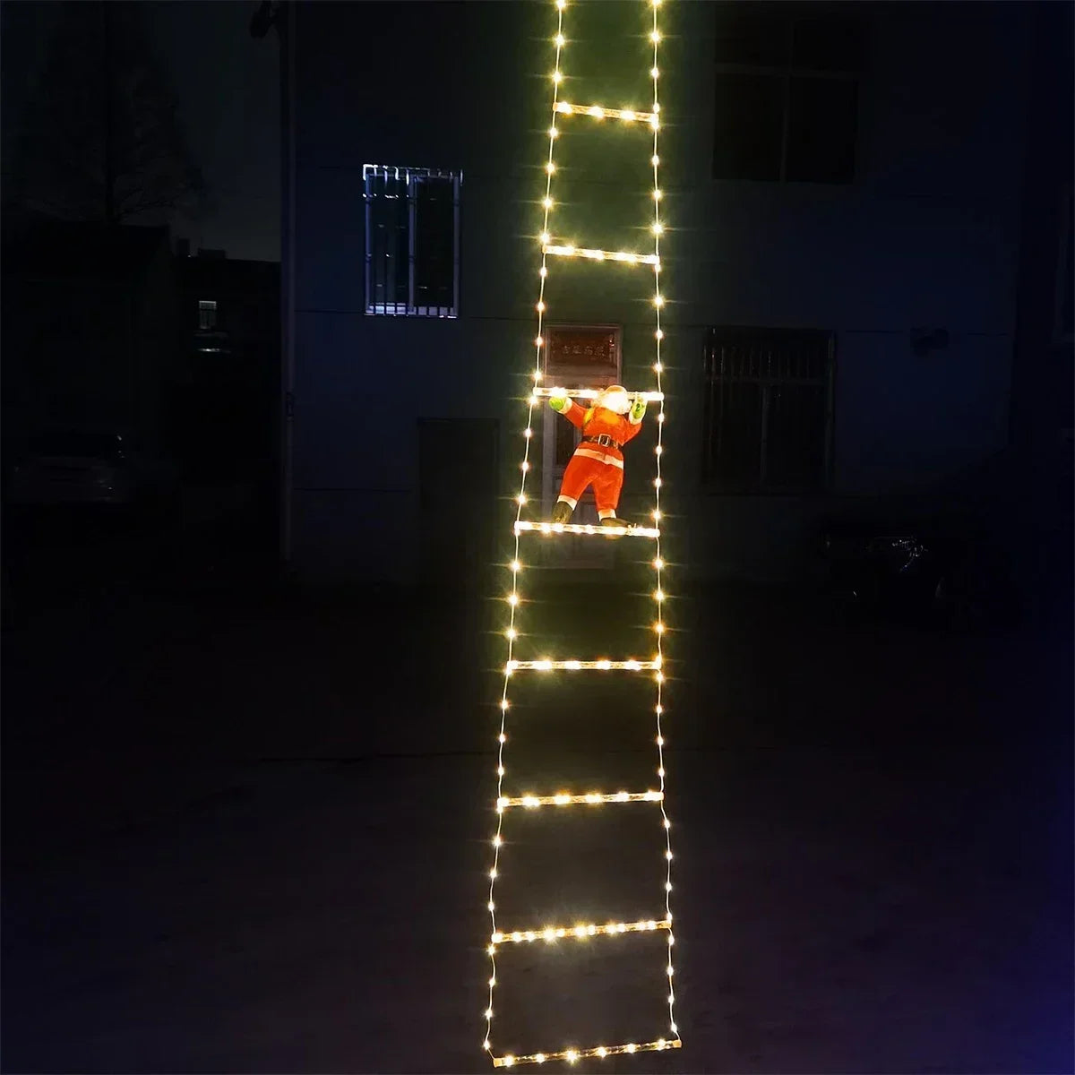 Scaletta Arrampicante di Babbo Natale 3M con LED Caldo e USB