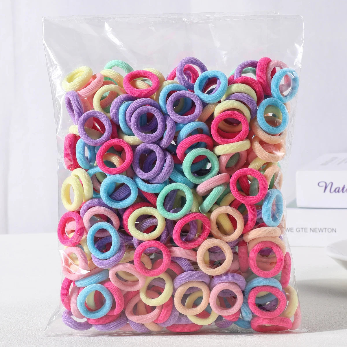 Set 100 Elastici Colorati in Nylon per Bambini – Lega Capelli Morbidi