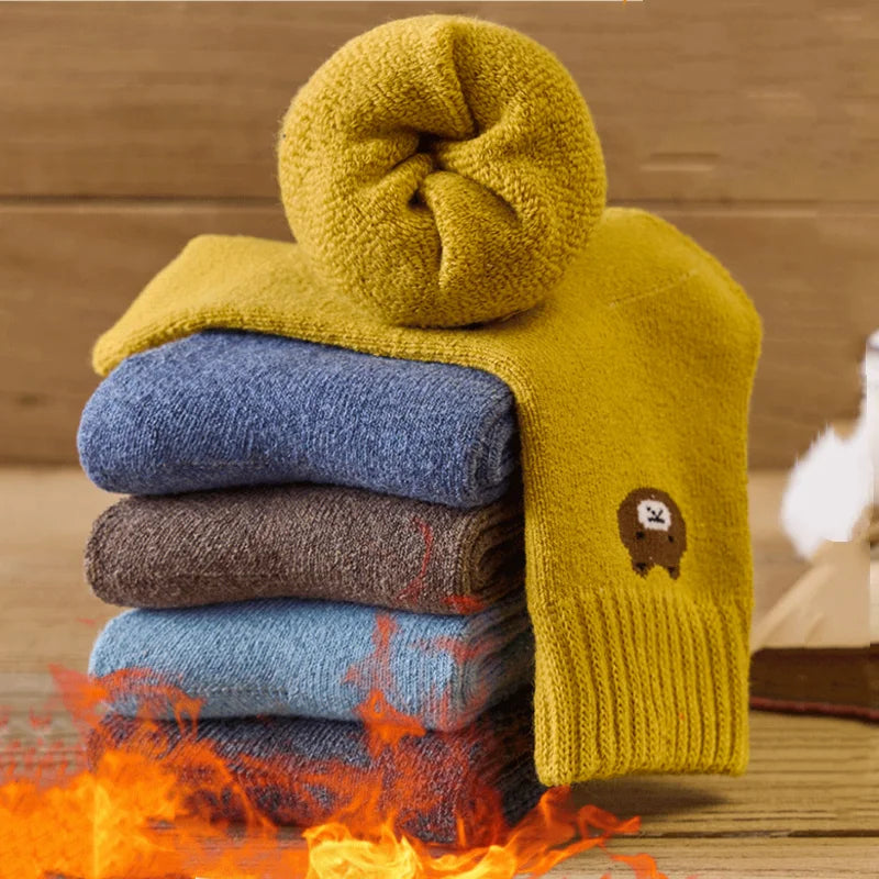 Calzini Morbidi in Peluche per Bambini – Set da 5 Paia Ideale per la Stagione Fredda