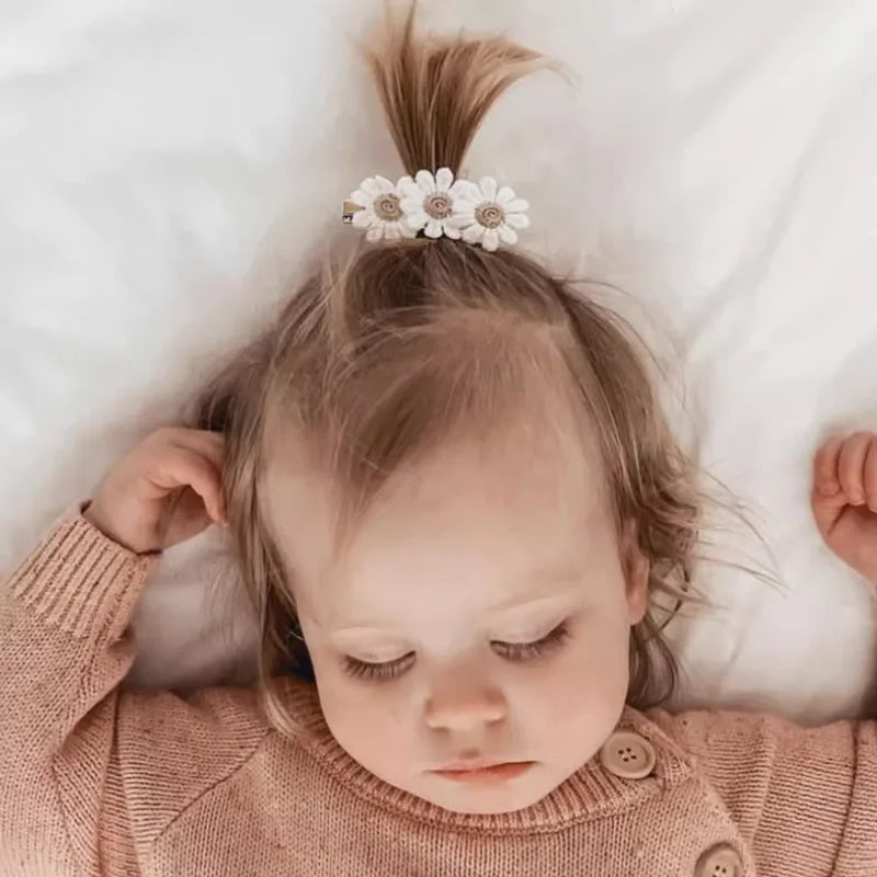 Set Fermagli per Capelli Bambina con Fiori – Clip Carine per Neonate e Ragazze