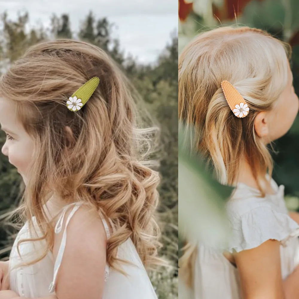 Set Fermagli per Capelli Bambina con Fiori – Clip Carine per Neonate e Ragazze