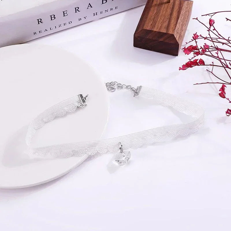 Girocollo in Velluto Nero con Perla – Collana Corta Vintage per Donna