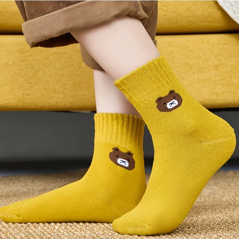 Calzini Morbidi in Peluche per Bambini – Set da 5 Paia Ideale per la Stagione Fredda